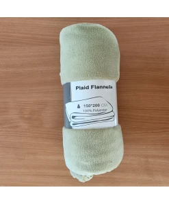 Plaid Flanelle | Lichtgroen | 150x200cm